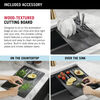 30” Granite Composite Workstation Kitchen Sink Undermount Single Bowl with WorkFlow™ Ledge and Accessories in Metallic Black